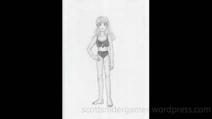 Manga Girl Pencil Sketch Video #5 (09-26-2024)