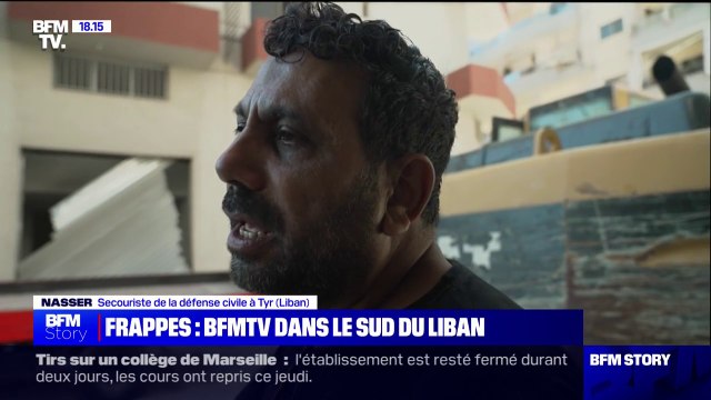 Le Hezbollah ne se cache pas entre ces immeubles : BFMTV dans la ville libanaise de Tyr, à proximité de la frontière israélienne