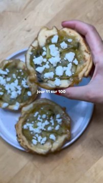 Jour 11/100 - Mini tartes tatin aux courgettes
