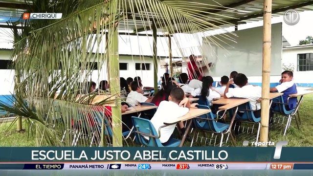 Estudiantes de Escuela Justo Abel Castillo de Bugaba protestan por falta de salones