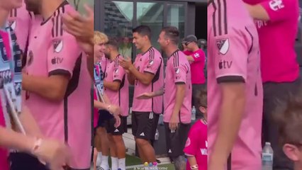 Messi deja un momento para el recuerdo en Miami con niños enfermos