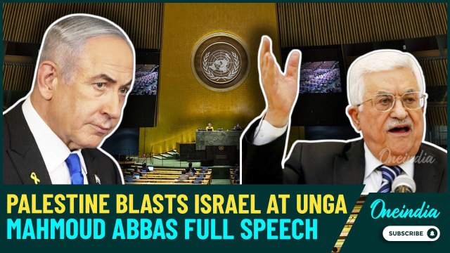 'Israel is Criminal': Palestine's Leader Abbas Rips Netanyahu Apart at UN Amid Gaza War| Watch