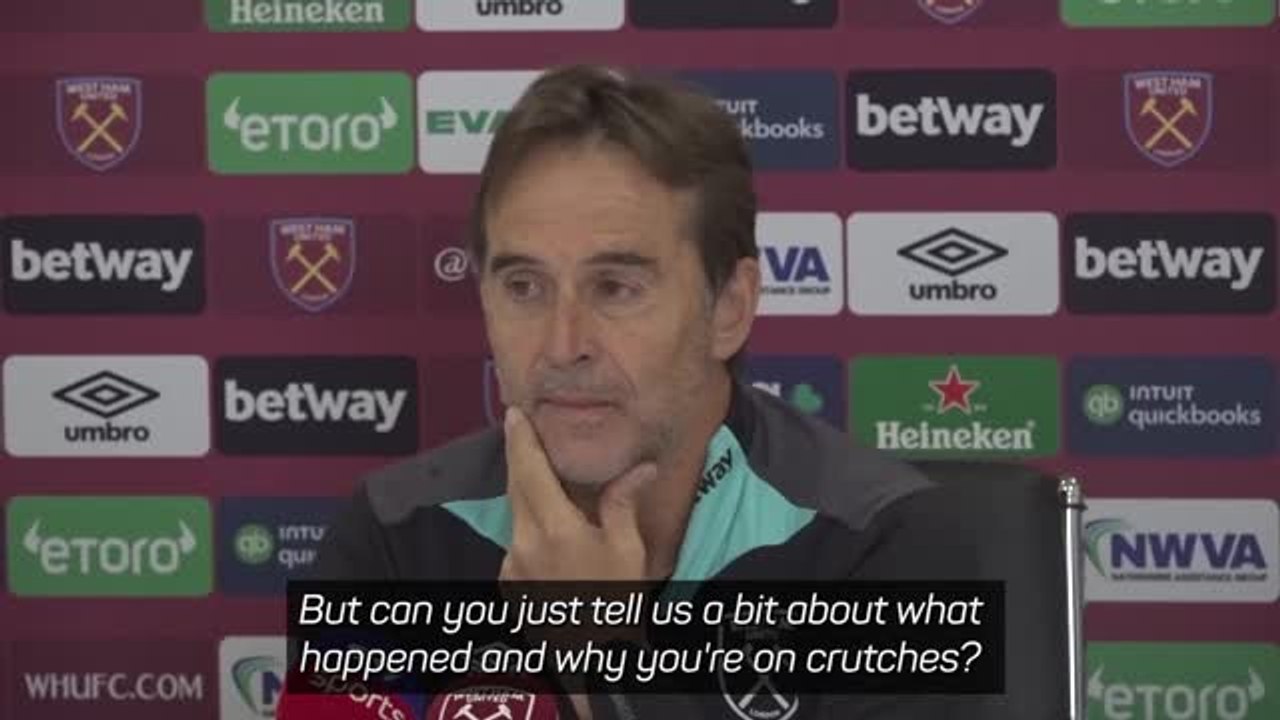 I can't play against Brentford - Lopetegui jokes about injured calf