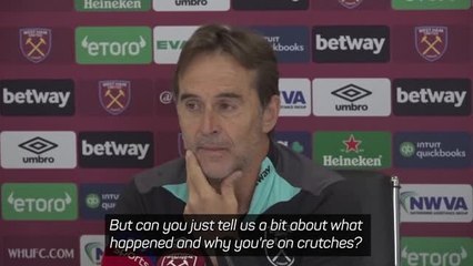 I can't play against Brentford - Lopetegui jokes about injured calf