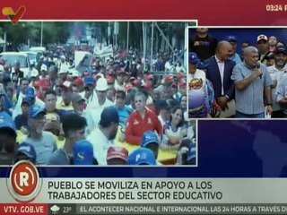 Pueblo venezolano se moviliza en respaldo a los trabajadores del sector educativo