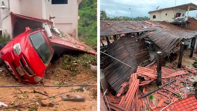 Huracán John golpea a Guerrero, provocando inundaciones, derrumbes y deslaves