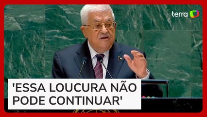 Na ONU, presidente da Palestina pede interrupção do fornecimento de armas a Israel