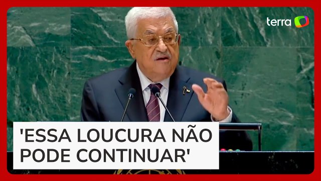Na ONU, presidente da Palestina pede interrupção do fornecimento de armas a Israel