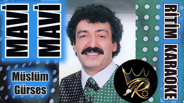 Mavi Mavi Masmavi - Müslüm Gürses ✩ Ritim Karaoke (Kürdi Minör Bozlak 8/8 Oryantal Burhan Bayar)