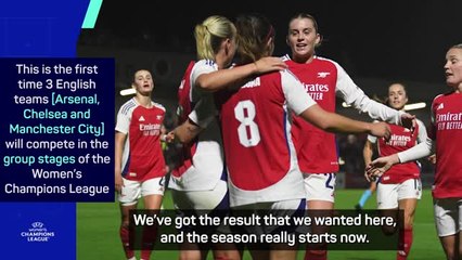 'Season starts now' - Eidevall delighted as Arsenal reach UWCL group stages