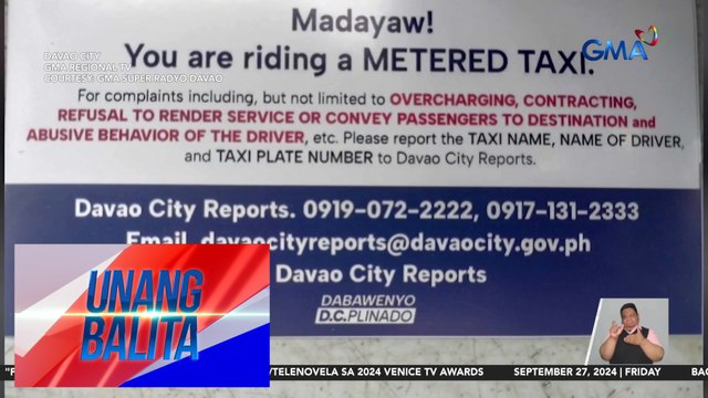 D.C.Plinado stickers, idinikit na sa mga taxi pangontra sa mga abusadong driver | Unang Balita