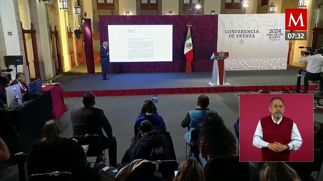 AMLO respalda dichos de Sheinbaum sobre España y lee carta que envió