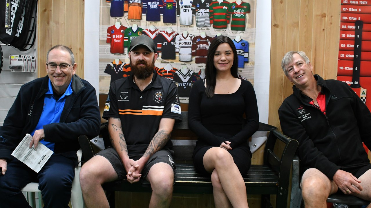 On the bench with Mick, Gary and Mardi