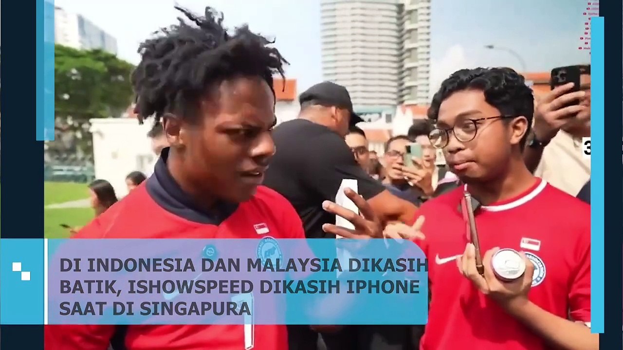 IShowSpeed Banjir Hadiah! Dapat Batik di Indonesia, iPhone 16 di Singapura