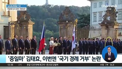 ‘중일마’ 김태효, 이번엔 ‘국기 경례 거부’ 논란