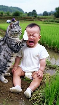 Because the baby's parents are busy working and have no time to take care of the baby, the baby cr