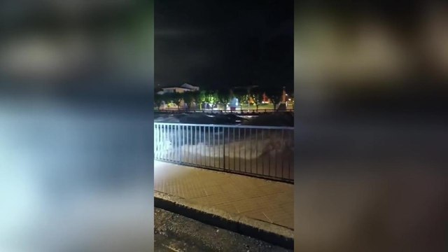 Brembo in piena, a Piena San Pellegrino sfiora i marciapiedi