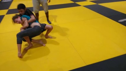 Girl & Boy Wrestling- Girl wrestles boy with full stamina