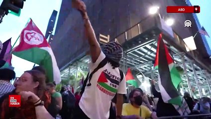 New York'ta Netanyahu karşıtı protesto düzenlendi