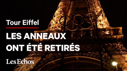 Les anneaux olympiques ont été retirés de la Tour Eiffel