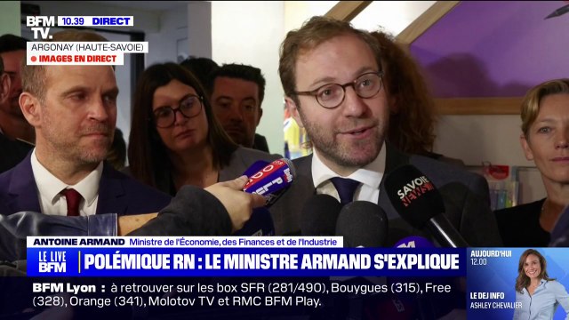 Ce sujet est clos : Antoine Armand, ministre de l'Économie, revient sur son recadrage au sujet du RN