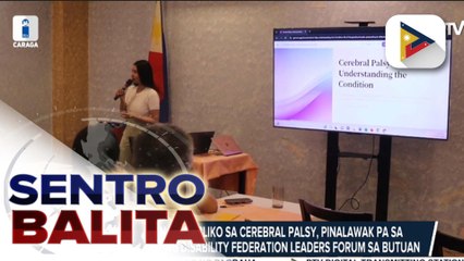 Download Video: Kamalayan ng publiko sa cerebral palsy, pinalawak pa sa pamamagitan ng Disability Federation Leaders Forum sa Butuan City