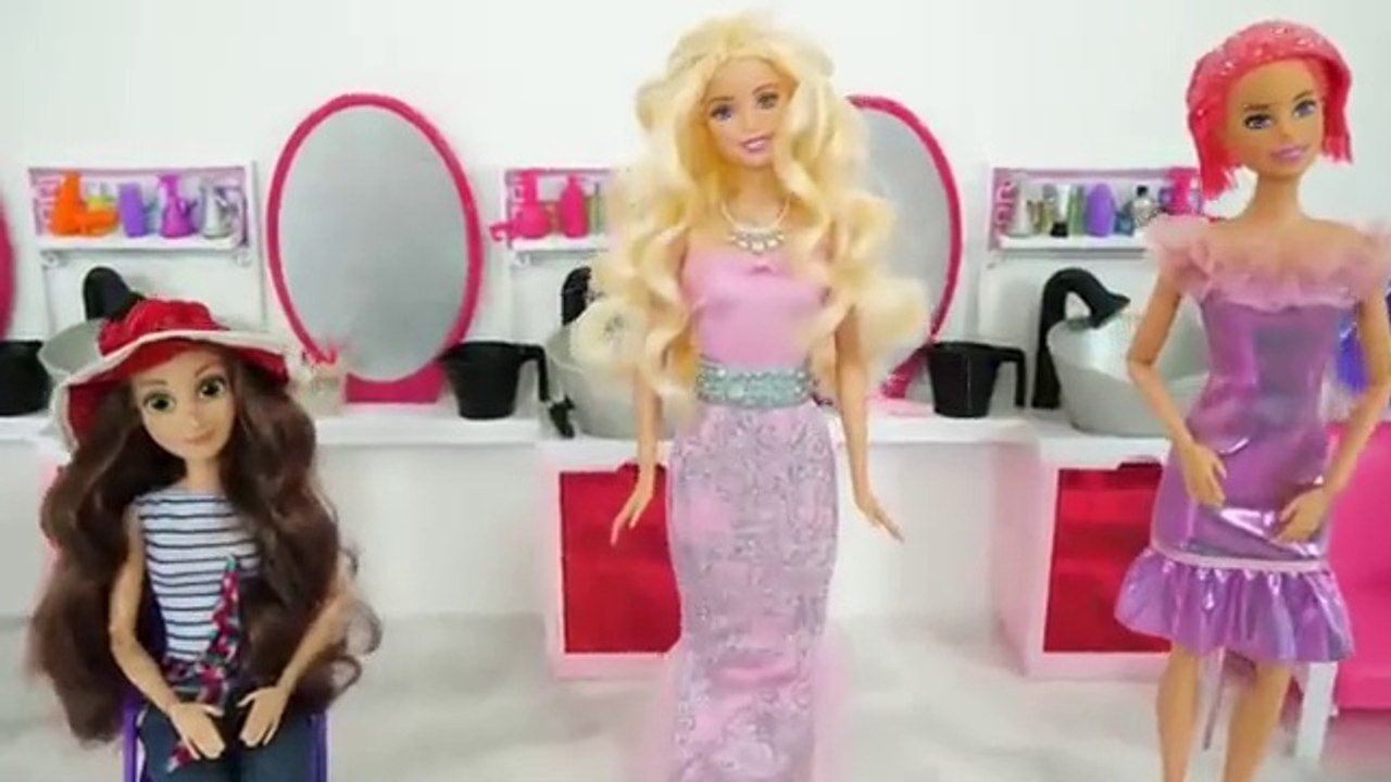 Rapunzel Barbie Dolls Makeover! Barbie Sparkle Style Salon