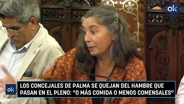 Los concejales de Palma se quejan del hambre que pasan en el pleno: O más comida o menos comensales
