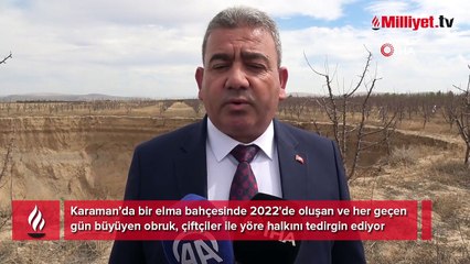 Bölgede dev obruk paniği! Durmadan büyüyor: Adım atmaya korkuyorlar