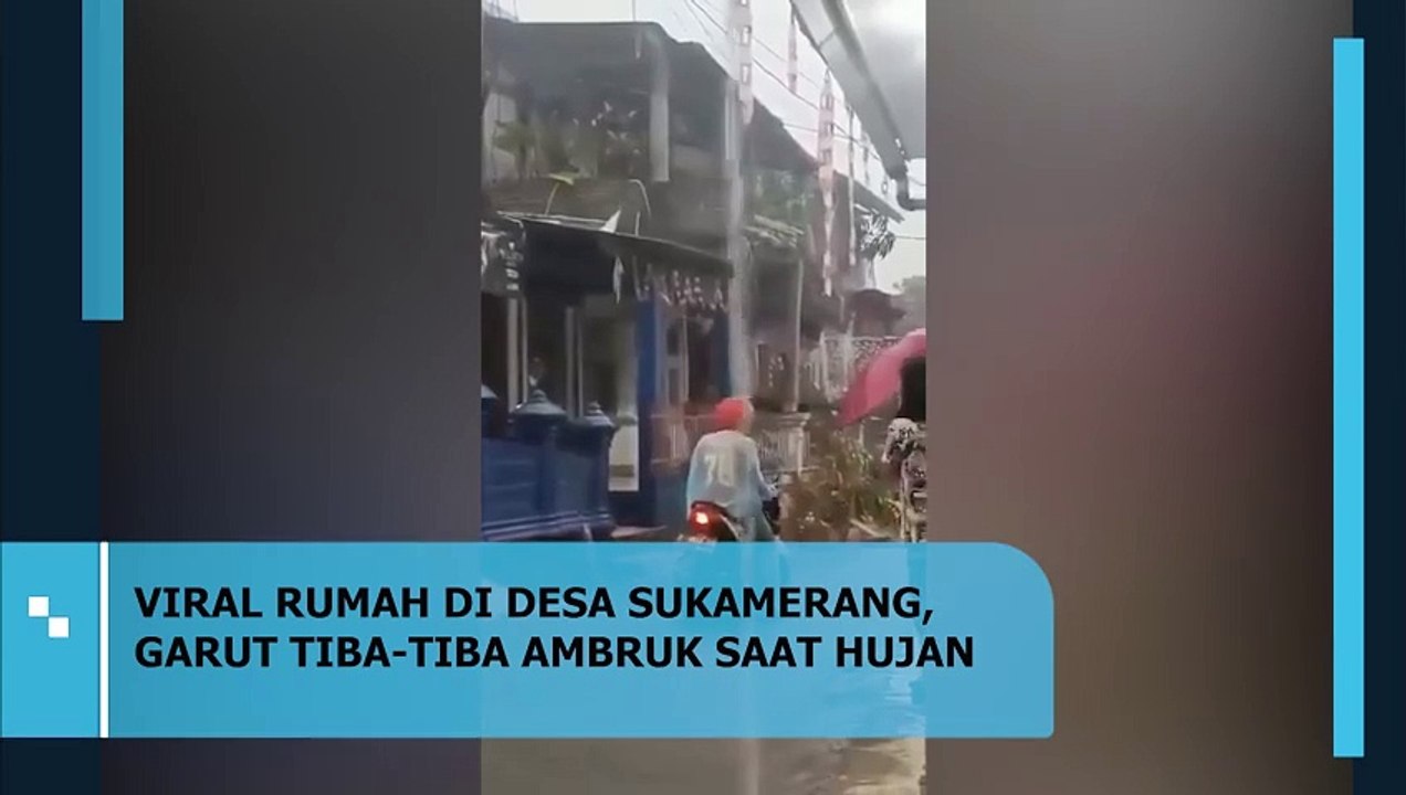 VIRAL!!! Rumah di Desa Sukamerang Garut Tiba-tiba Ambruk Saat Hujan