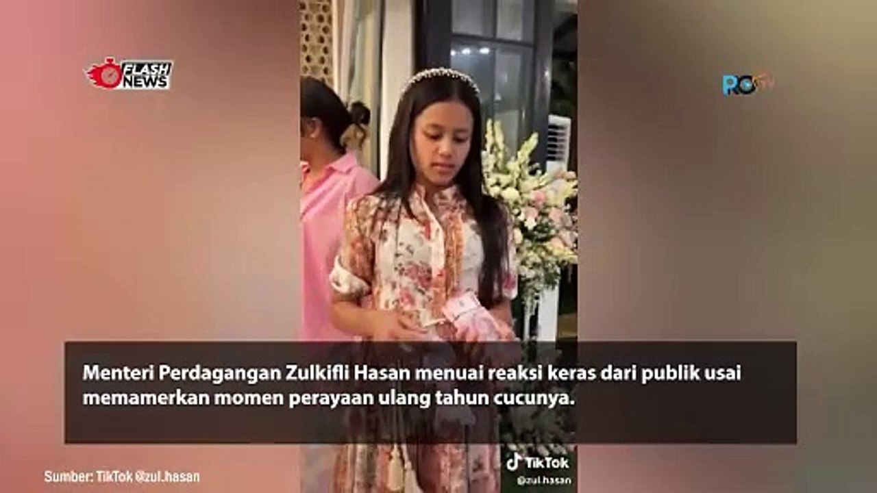 VIRAL! Video Menteri Zulkifli Hasan Flexing Bagi Gepokan Duit ke Cucu
