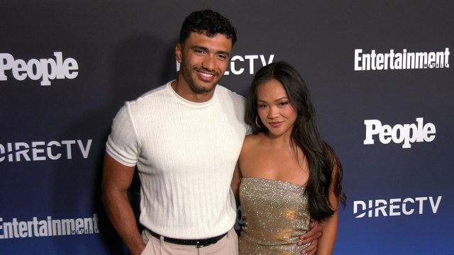 Jonathan Johnson and Jenn Tran | DIRECTV Gets Real Celebrating This Fall Reality TV Season | Blue Carpet