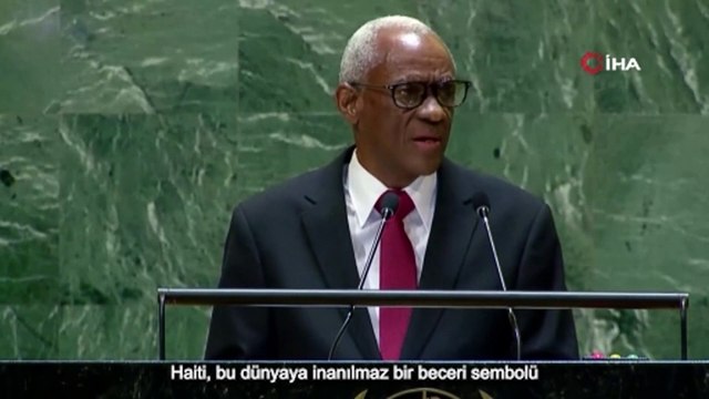 Haiti lideri Fils'ten BM kürsüsünde gündem olan hareket! Suyu önce sürahiden sonra...