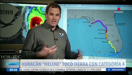 El huracán Helene toca tierra en Florida como categoría 4