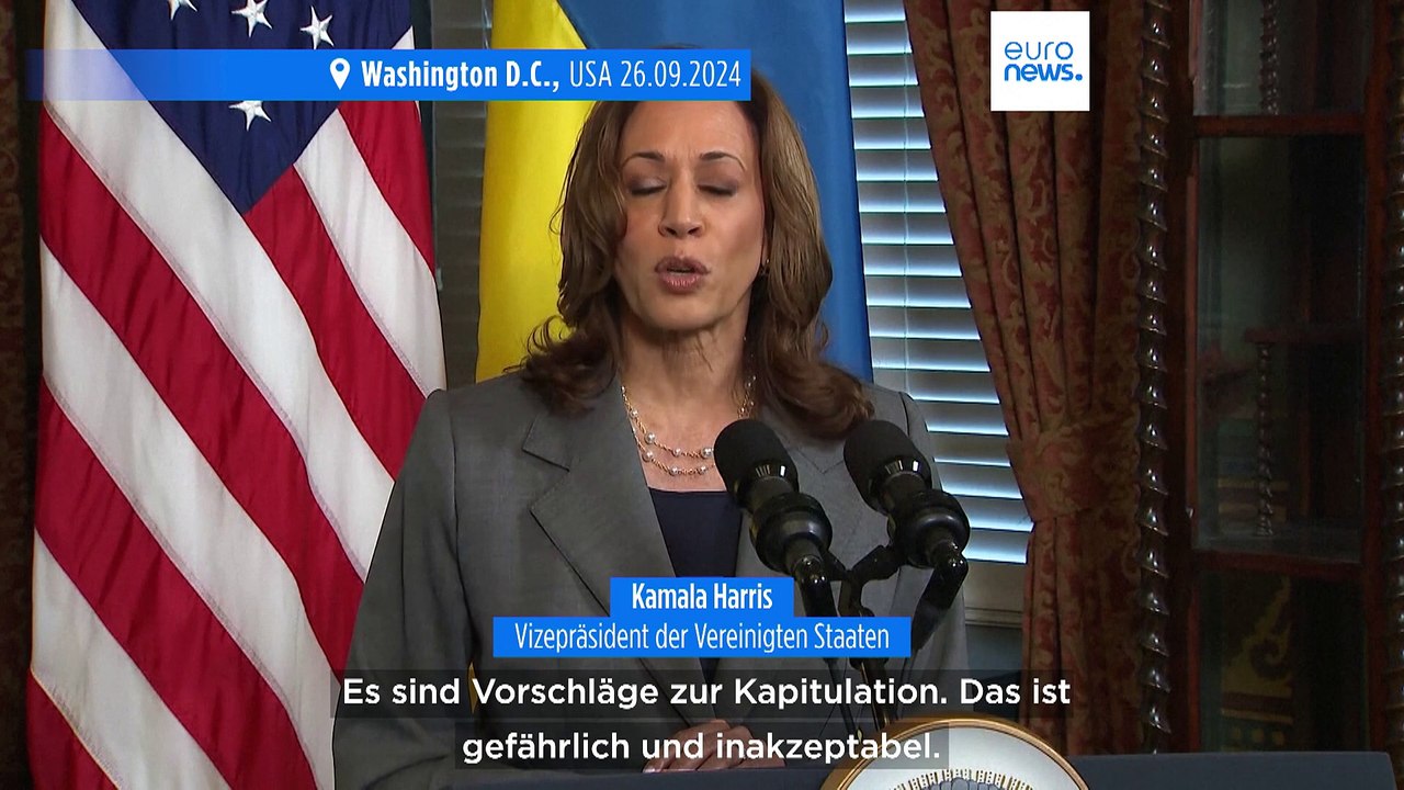 Kapitulation wäre gefährlich: Harris kritisiert Donald Trumps Ukraine-Pläne