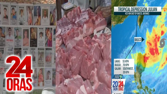 24 Oras: (Part 2) Mga kaanak ng nawawalang sabungero, umatras sa kaso; Presyo ng produkto sa kapaskuhan; Update sa weekend weather, atbp.