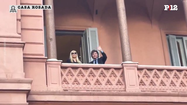 Milei y Susana Giménez saludaron desde el balcón de la Casa Rosada mientras se difundía el informe de pobreza e indigencia