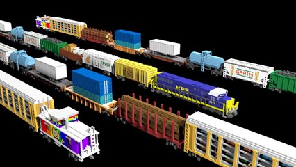 3D Freight Train Cars - The Kids' Picture Show