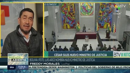 Presidente de Bolivia nombra a nuevo Ministro de Justicia