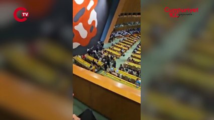 BM Genel Kurulu'nda gerilim: Türk heyeti salonu terk etti