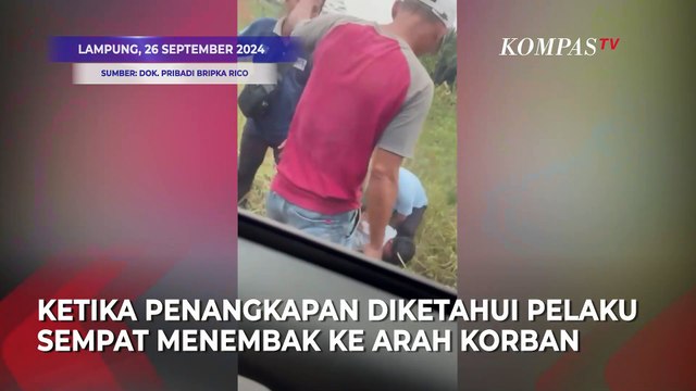 Viral, Polisi di Lampung Tangkap Begal Bersenjata Api Sambil Bawa Anak Istri di Mobil