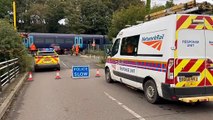 Train crashes into broken down car on Grove Ferry level crossing near Canterbury