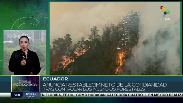 Autoridades de Ecuador logran controlar los incendios forestales