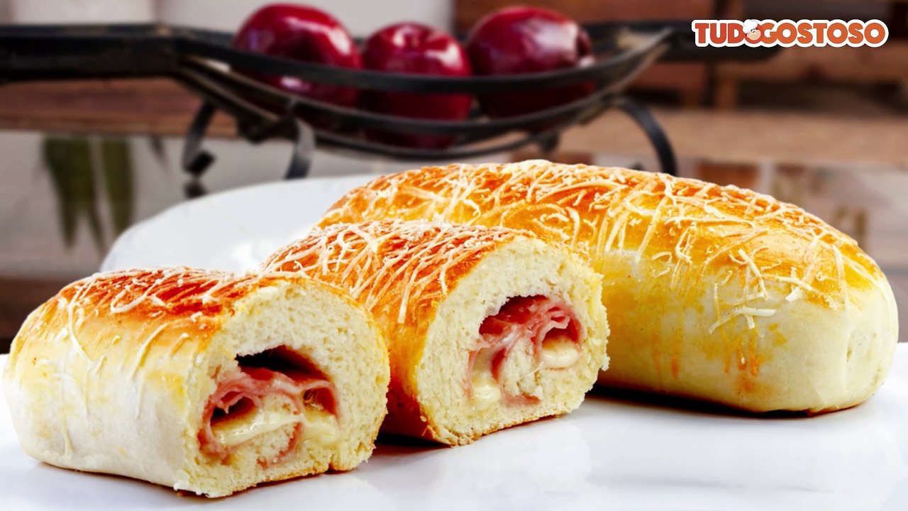 Brioche de queijo e presunto