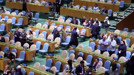 Netanyahu'ya BM'de protesto! Türk heyeti ve birçok delegasyon salonu terk etti