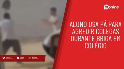 Download Video: Aluno usa pá para agredir colegas durante briga em colégio