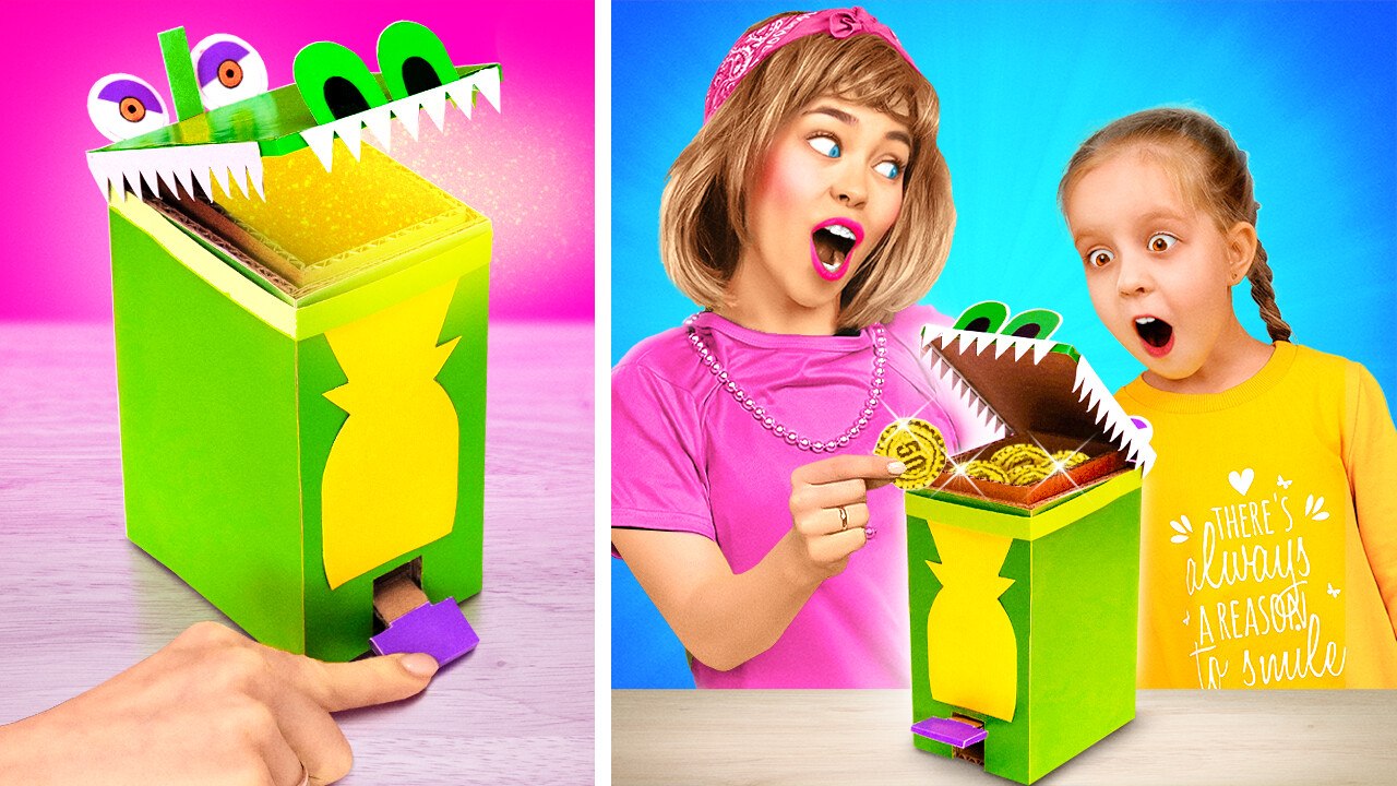 Save Your Coins In Dog Money Box! *Amazing Cardboard House From Trash