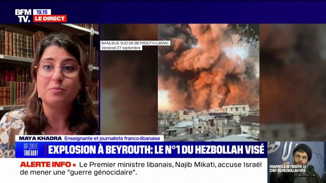 Frappes israéliennes au Liban: “C’est une guerre qu’ils n’ont pas demandée. Les Libanais demandent la paix”, assure Maya Khadra (enseignante et journaliste franco-libanaise)