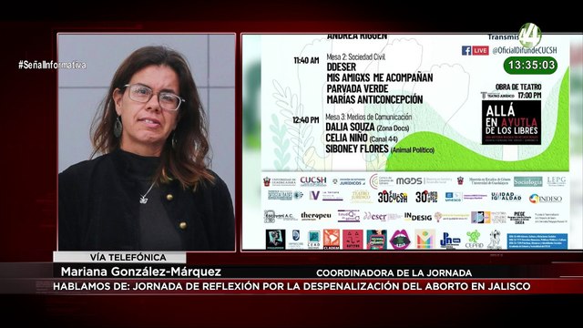 Mariana González-Márquez habla de jornada de reflexión por la despenalización del aborto en Jalisco