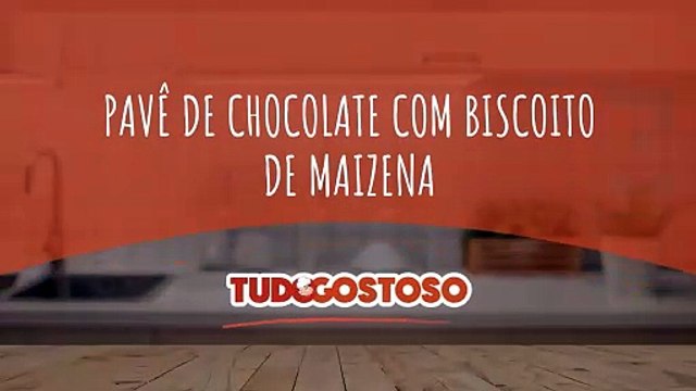 Pavê de chocolate com biscoito de maizena